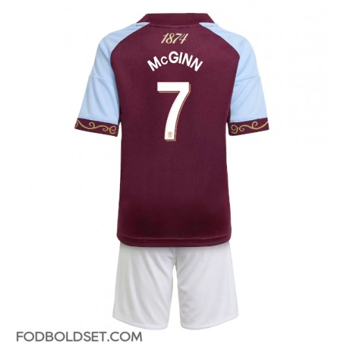 Aston Villa John McGinn #7 Hjemme Trøje Børn 2025-26 Kortærmet (+ Korte bukser)
